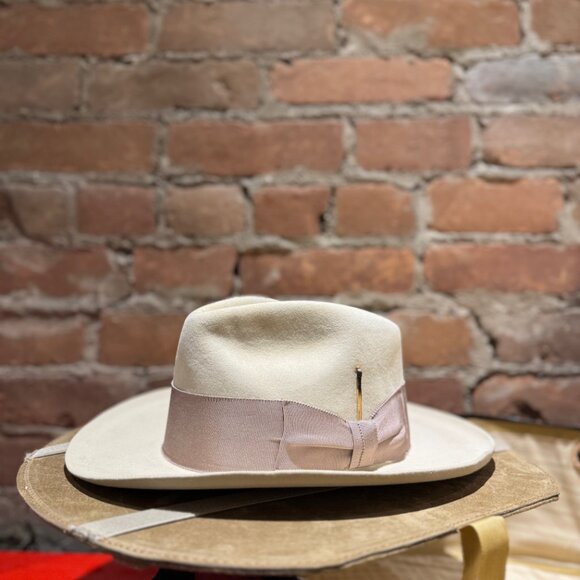 Nick Fouquet Beaver-Felt Fedora — Ivory/Cream (Classic Dress) - Picture 5 of 15